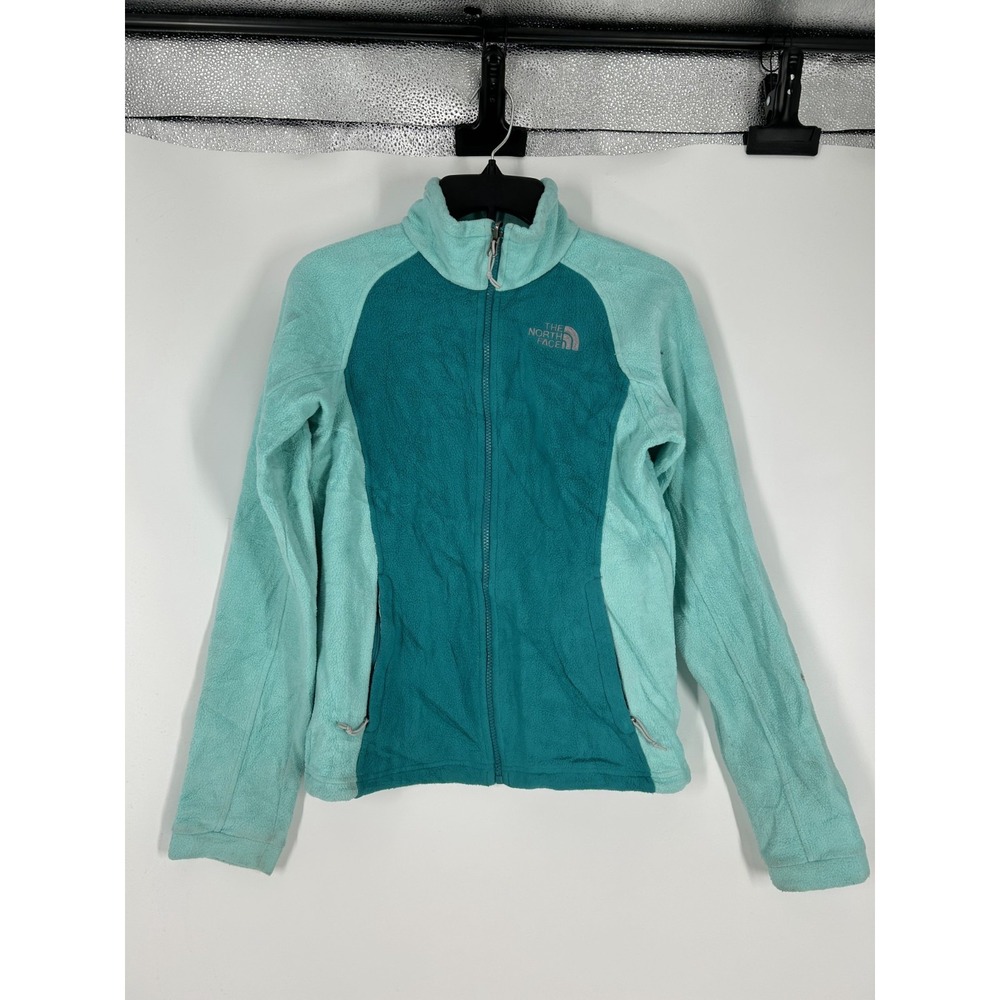 The North Face Glacier Fleece Jacket Womens Size XS‎ Teal Blue Full Zip Up Basic